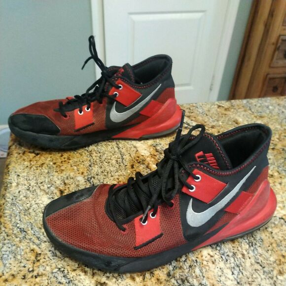 Mens 11.5 Nike AIR MAX IMPACT 2 Black Metallic Silver Red CQ9382 003 Basketball - Picture 1 of 12